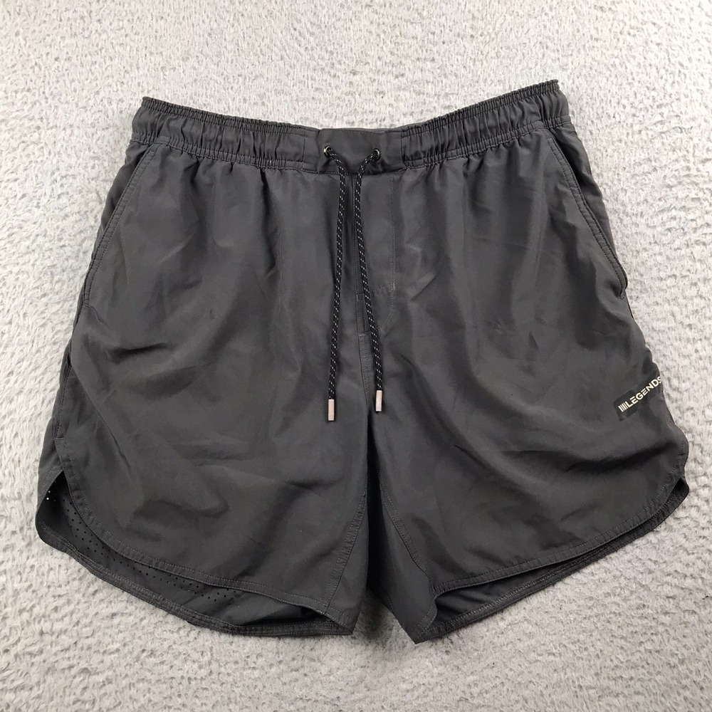 Legends Luka Athletic Shorts Mens L Black 6.5" Lined Drawstring Training Run Gym
